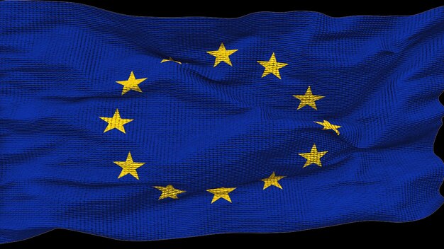 Wehende Flagge der Europäischen Union