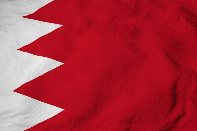 Wehende Flagge von Bahrain in 3D-Rendering