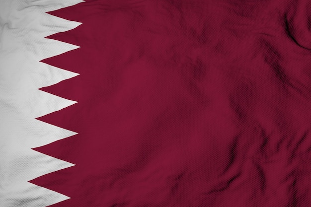 Foto wehende flagge von katar in 3d-rendering