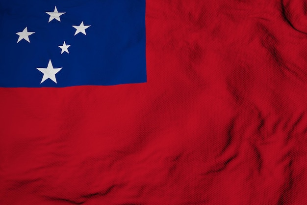 Wehende Flagge von Samoa in 3D-Rendering