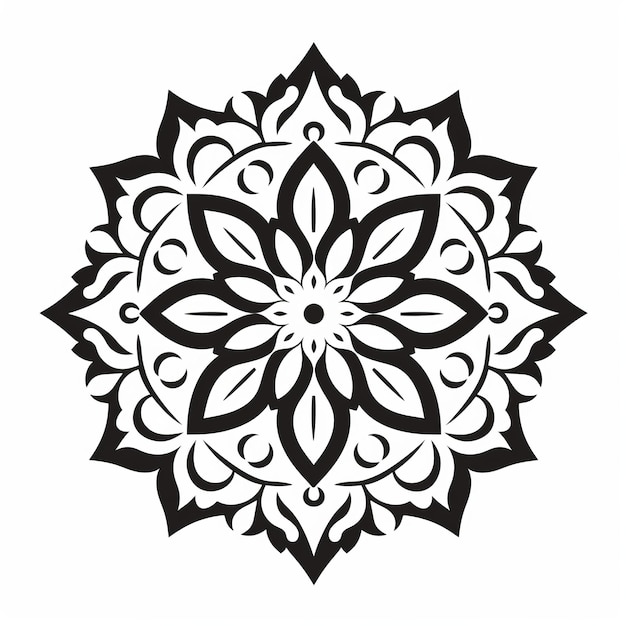 Weibliche Aufkleberkunst Schönes Mandala-Design mit Blumenmustern