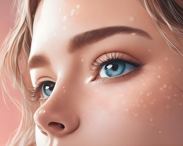 Weibliche Augendesign-Mädchenillustration