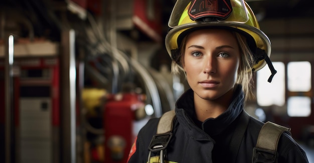 Weibliche Feuerwehrmann