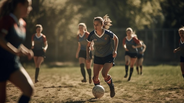 weibliche Fußballmannschaft