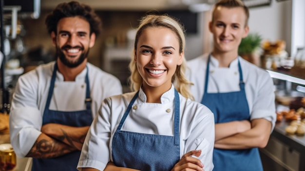 Foto weibliche kellnerin in einer restaurantfotografie