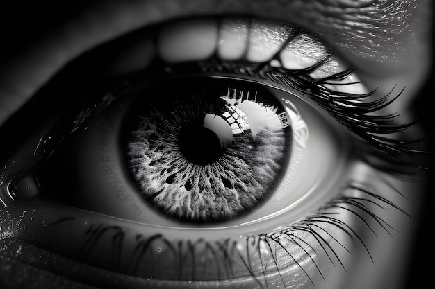 Weibliches Auge mit schöner Augennahaufnahme