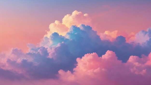 Weich bewölkt ist der Pastellabstrakte Himmel hintergrund in süßer Farbe
