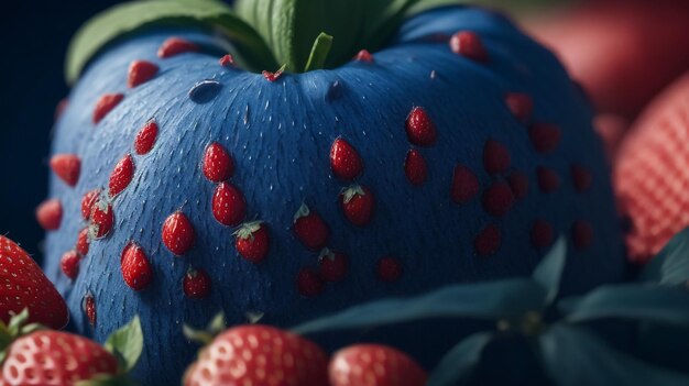 Foto weiche früchte blaubeeren und erdbeeren