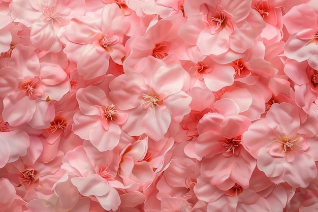 Weiche rosa Blumen bilden ein zartes Hintergrundmuster, das perfekt für Postkarten oder Geschenke am 8. März ist.