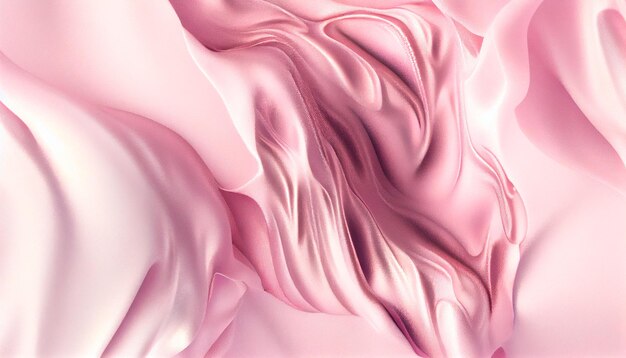 Weiche rosa Textur verschmiert Eiscreme-Satin-Hintergrund Generative AI