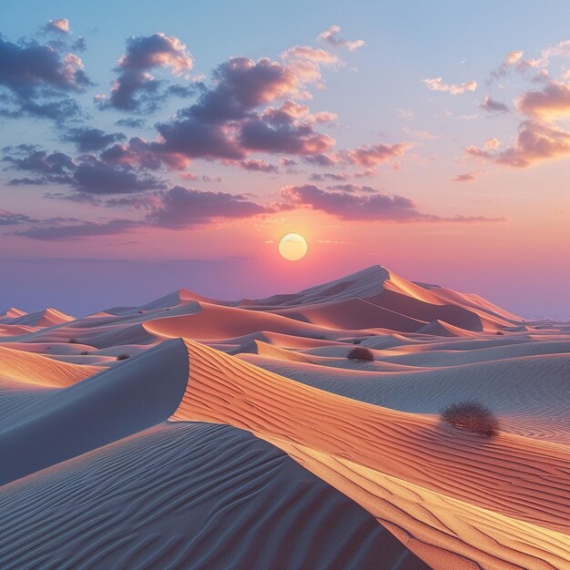 Weiche Sanddünen bei Sonnenaufgang