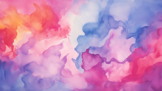 Weicher Aquarell-Hintergrund mit traumhaften rosa und blauen Farbtönen