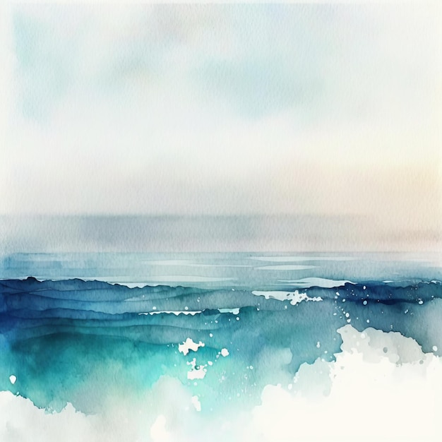 weicher aquarellhintergrund, ozean, abstrakt