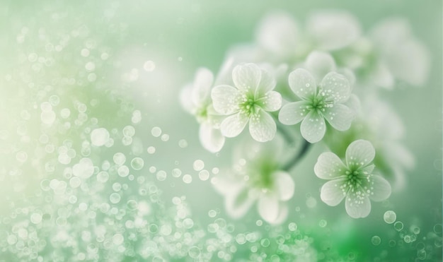 Weicher pastellfarbener Saint Patrick's Day Clover Sweet Candy Hintergrund mit Bokeh.