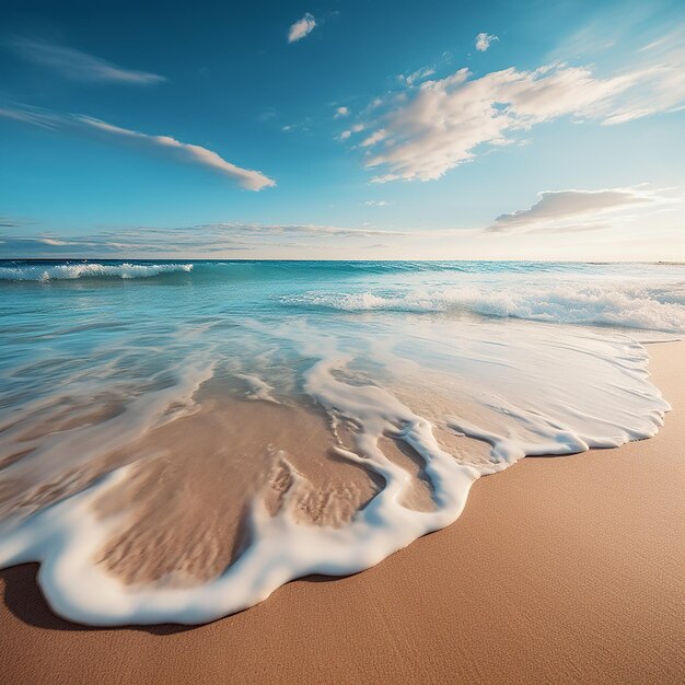 Weicher Sand und blaues Wasser, wunderschöner Strand