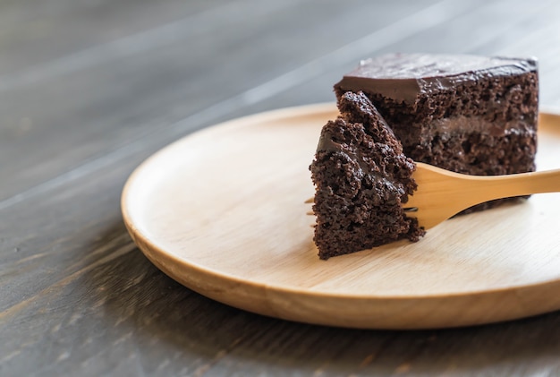 Foto weicher schokoladenkuchen