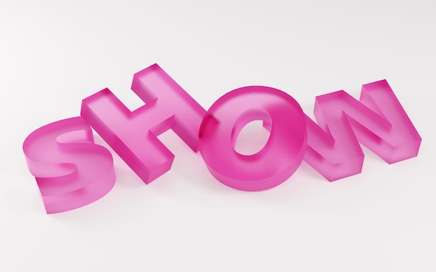Weiches violettes Weihnachtsstimmungszeichen im Glasstil Show Modern Minimal New Year Concept 3D Render Illustration