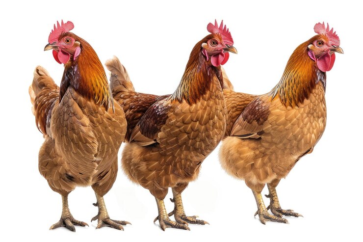 Foto weies huhn isoliert auf weien hintergrund freisteller