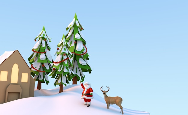 Weihnachten 3D-Illustration