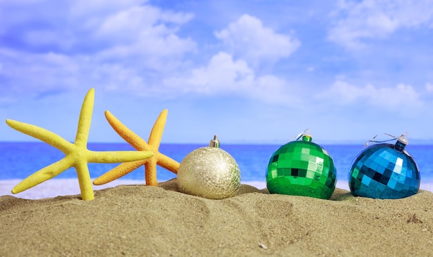 Foto weihnachten am sandstrand