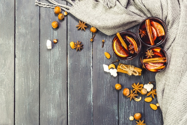 Weihnachten glühwein hintergrund