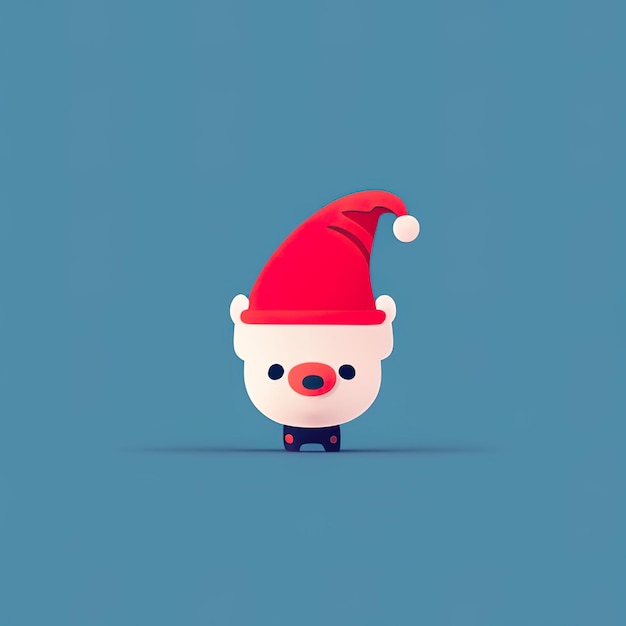 Weihnachten minimalistisches Maskottchen Generative AI