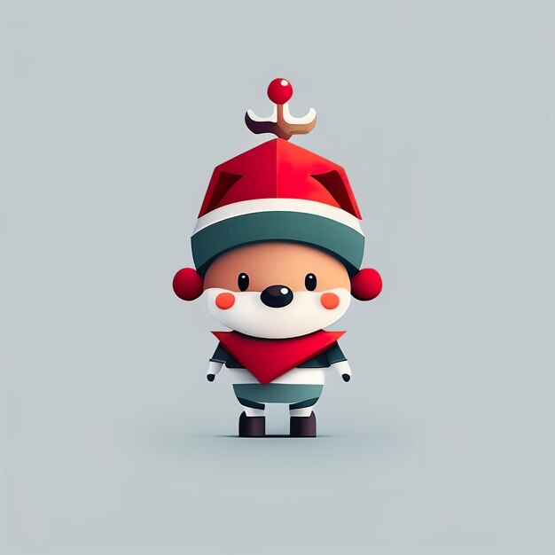 Weihnachten minimalistisches Maskottchen Generative AI