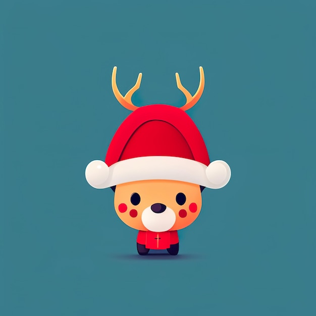 Weihnachten minimalistisches Maskottchen Generative AI