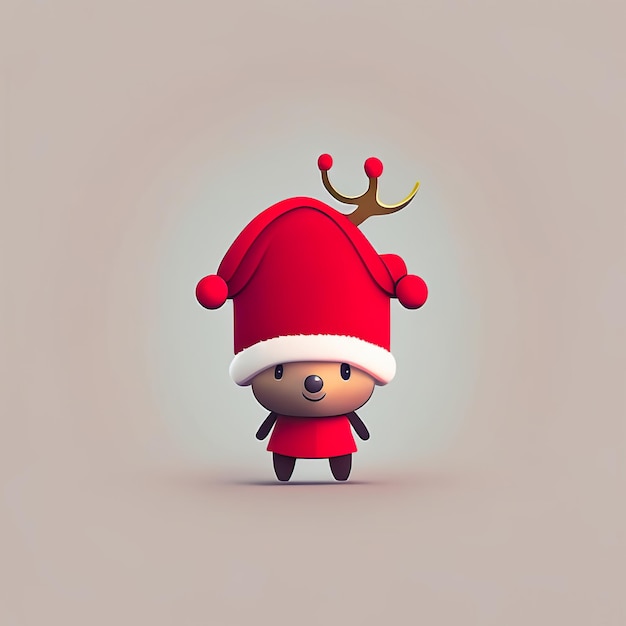 Weihnachten minimalistisches Maskottchen Generative AI