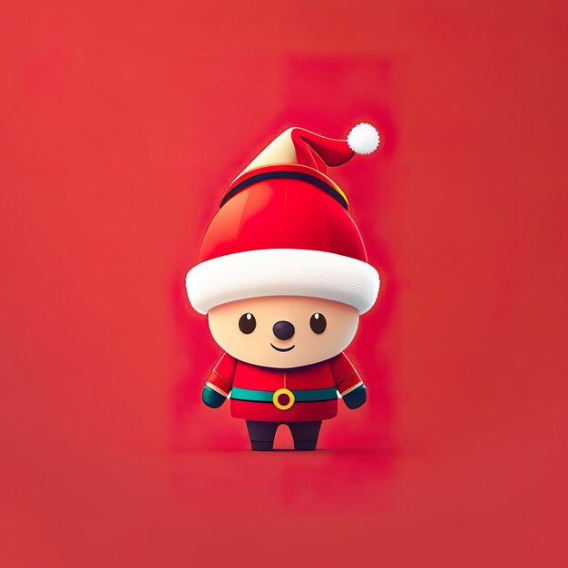 Weihnachten minimalistisches Maskottchen Generative AI