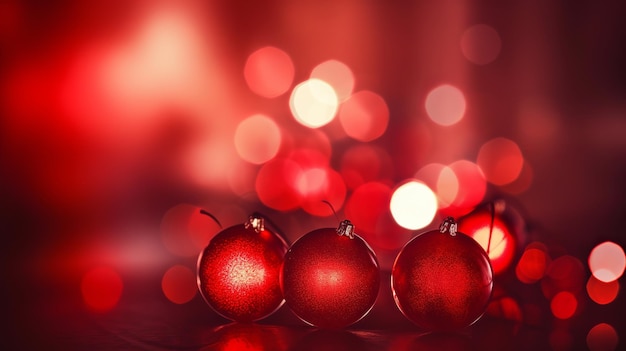 Foto weihnachten und ein glückliches neues jahr hintergrund rot generative ki