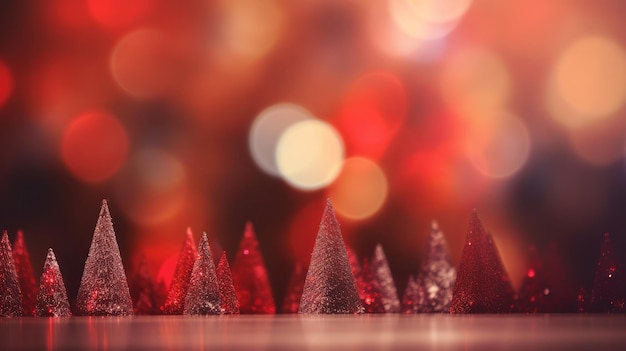 Weihnachten und ein glückliches neues Jahr Hintergrund rot Generative KI