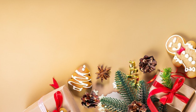 Weihnachtlicher Hintergrund mit goldenem Display, der festliche Freude und Feiertagsstimmung symbolisiert. Ideal f