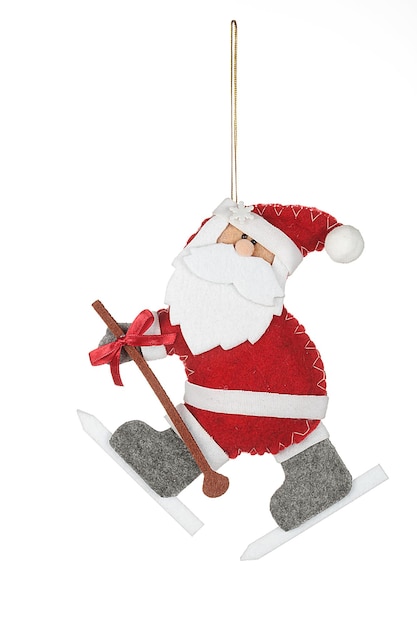 Weihnachtliches Gadget zum Aufhängen am Weihnachtsbaum mit Weihnachtsmannfiguren, Weihnachtskrippe, Schlitten