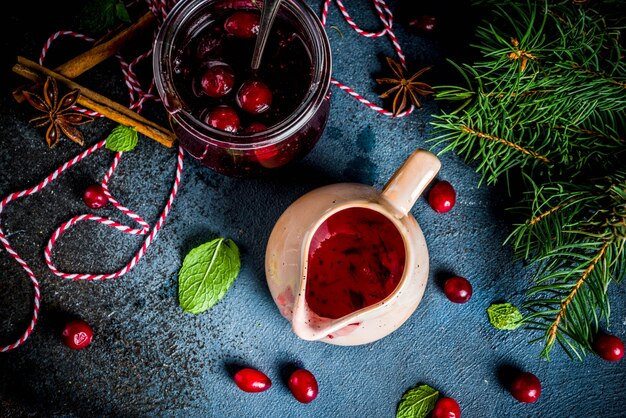 Weihnachts-Cranberry-Sauce