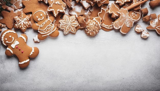 Weihnachts-Gingerbread Background für das Backen