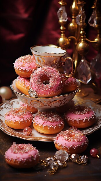 Weihnachts-Neujahr 2024 Donuts Zweigbecher