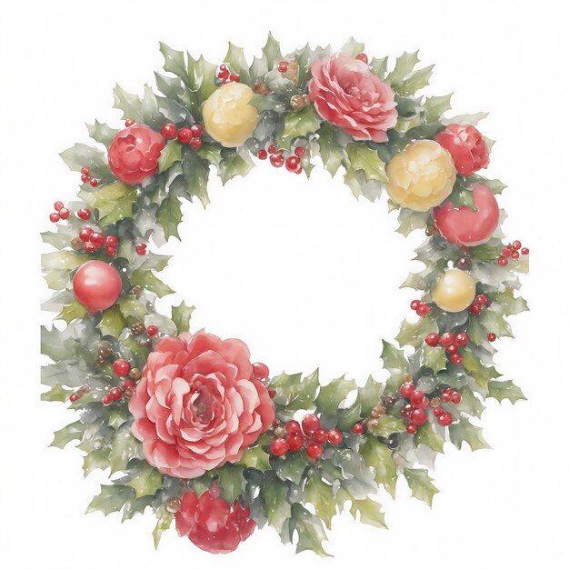 Weihnachts Serenity Circle Rahmen Erfrischende Blumen