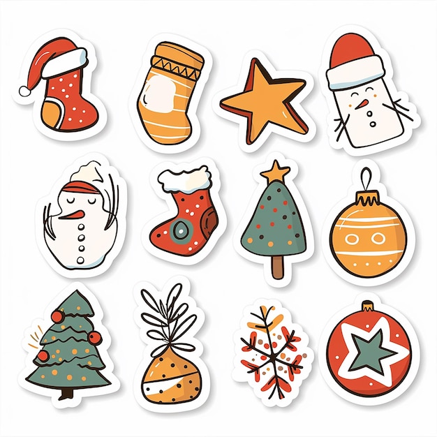 Weihnachts-Sticker-Set
