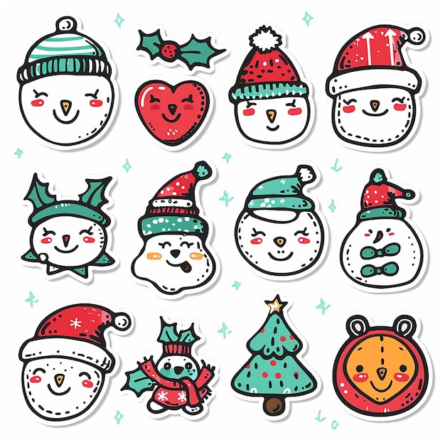 Weihnachts-Sticker-Set