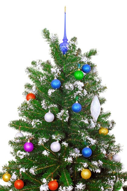 Weihnachts- und Neujahrsbaum. Isoliert über weiß