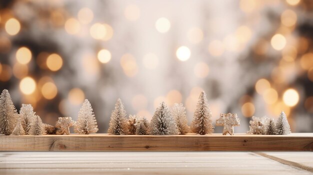 Foto weihnachtsarrangement mit norwegischer kiefer nobilis und dekoriert mit weihnachtsdekor generative ai