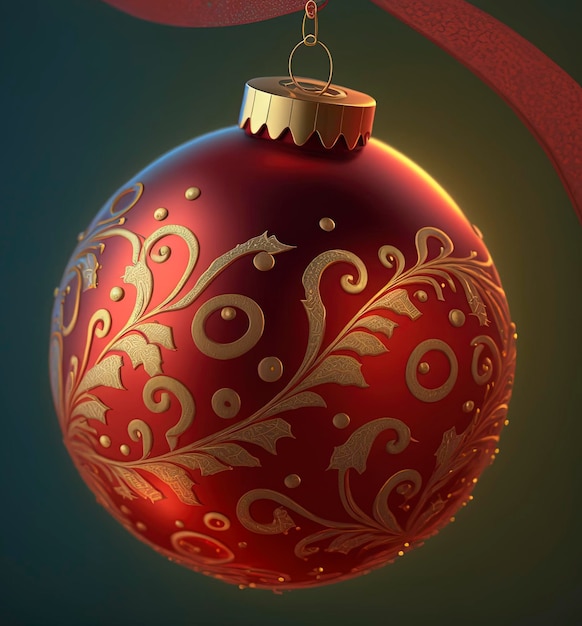 Weihnachtsball 3d rendern