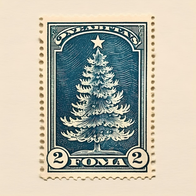 Foto weihnachtsbaum briefmarke