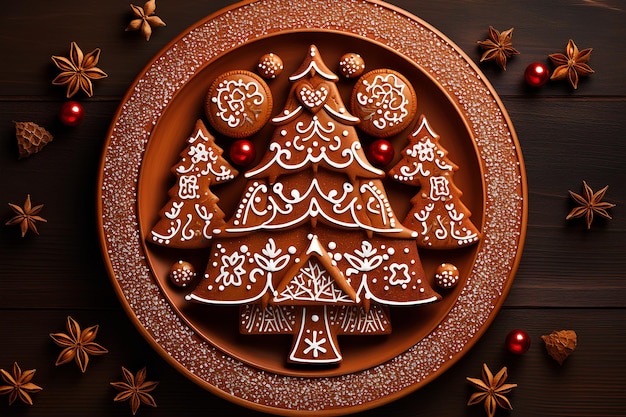 Weihnachtsbaum-förmiges Lebkuchen