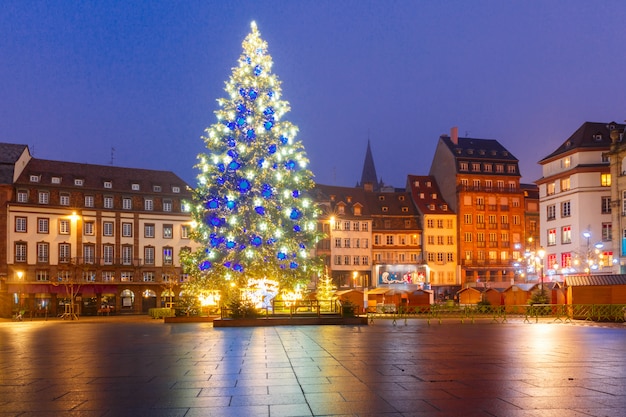 Weihnachtsbaum in Straßburg, Elsass, Frankreich