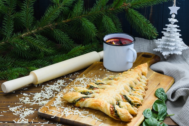 Weihnachtsbaum Käsekuchen