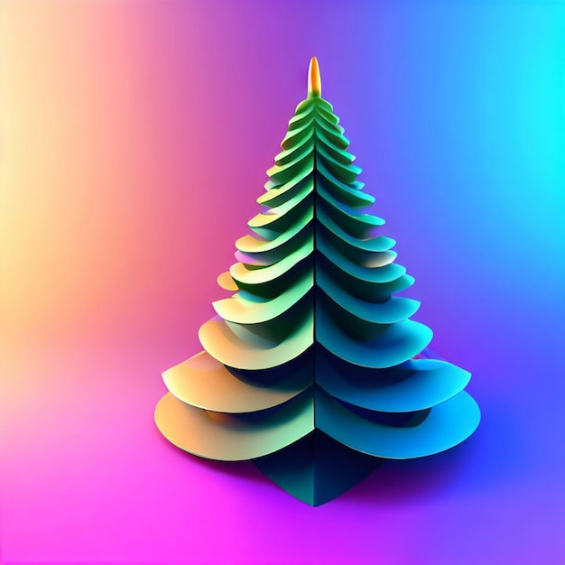 Weihnachtsbaum mit bunten Hintergründen