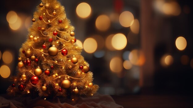 Weihnachtsbaum mit goldenen Zwiebeln