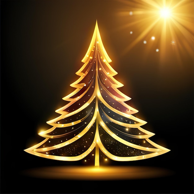 Weihnachtsbaum mit Weihnachtsdekorationen frohe Weihnachten und frohes neues Jahr frohe Feiertage Logo